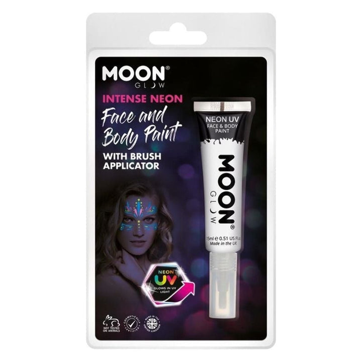 Moon Glow Intense Neon UV Face Paint Clamshell, With Brush Applicator, 15ml_7 sm-M03185