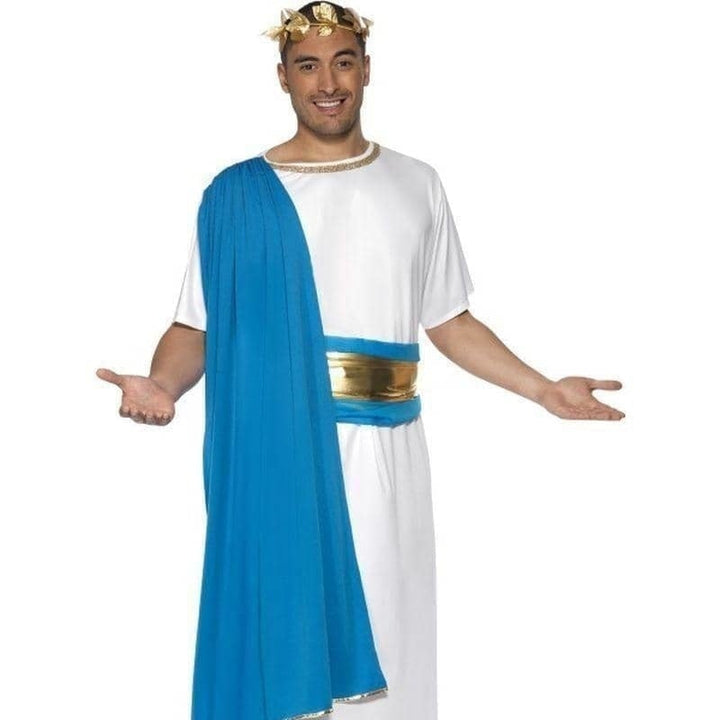 Roman Senator Costume Adult White Blue_1 sm-30644L
