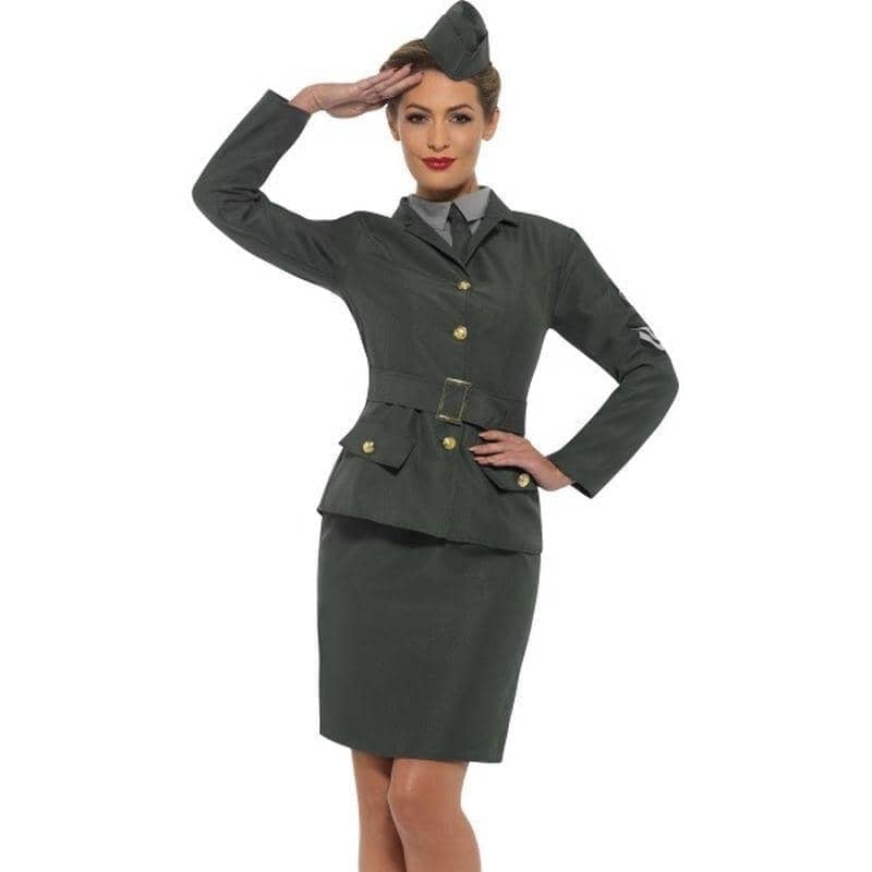 WW2 Army Girl Costume Adult Green_1 sm-47383L